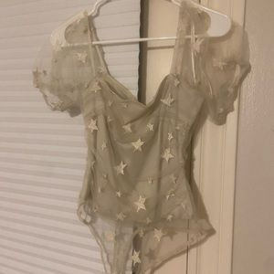 Gold star bodysuit